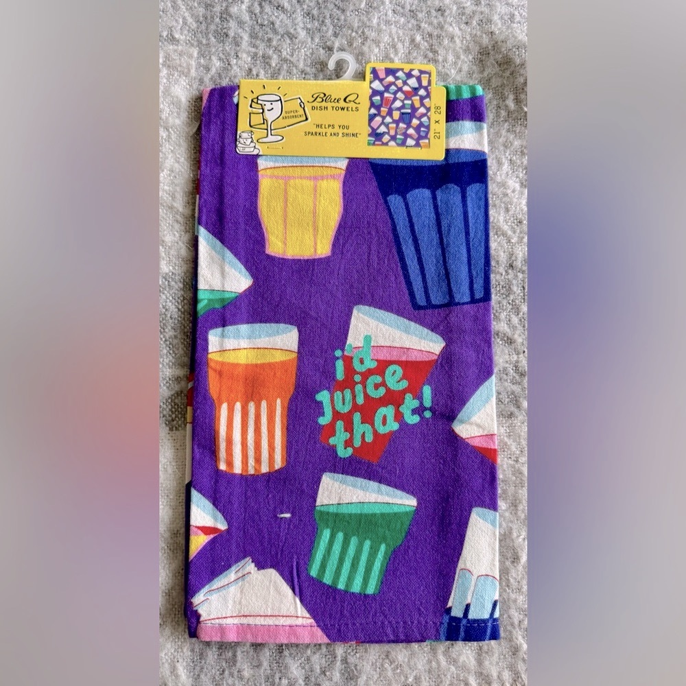 Blue Q ‘I’d Juice That’ Kitchen Tea Towel NWT